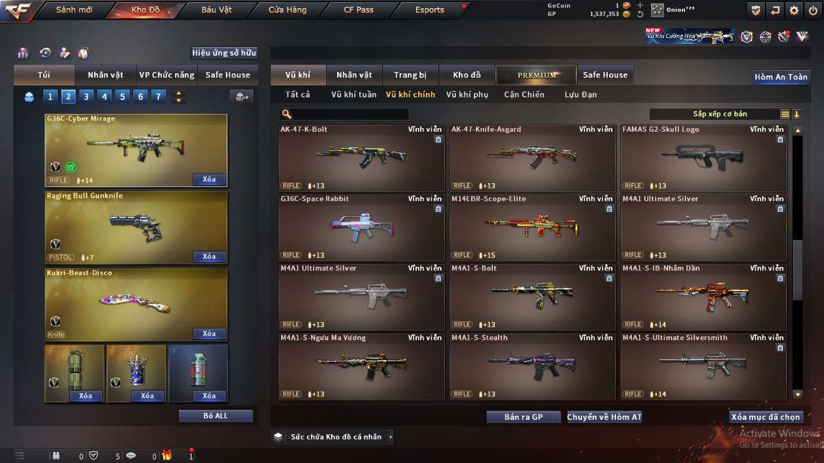 shop acc cf uy tin gia re